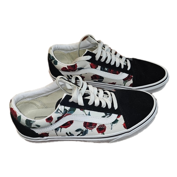 Van's Customs Checkerboard Roses Old Skool shoes, size 7.5 M, 9 W - Picture 6 of 7